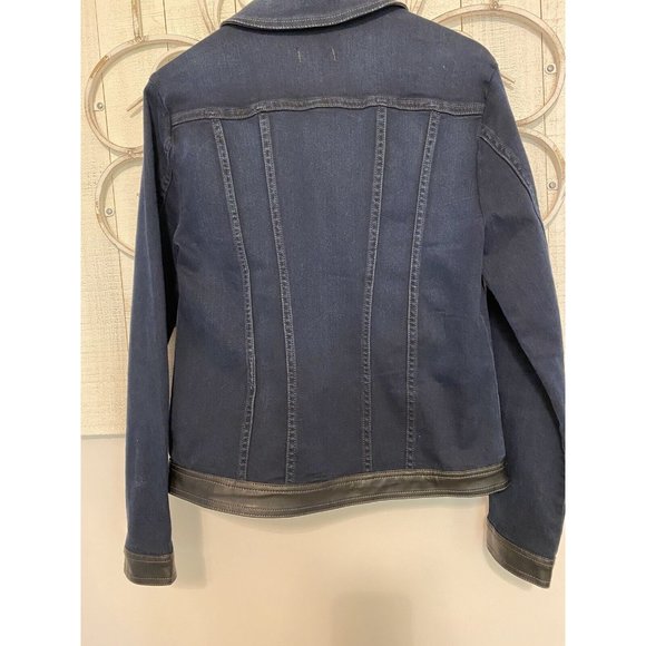 JEAN JACKET NYDJ FuturFit Women Paris Nights MARJ1617 Navy Medium Excellent - Picture 6 of 8